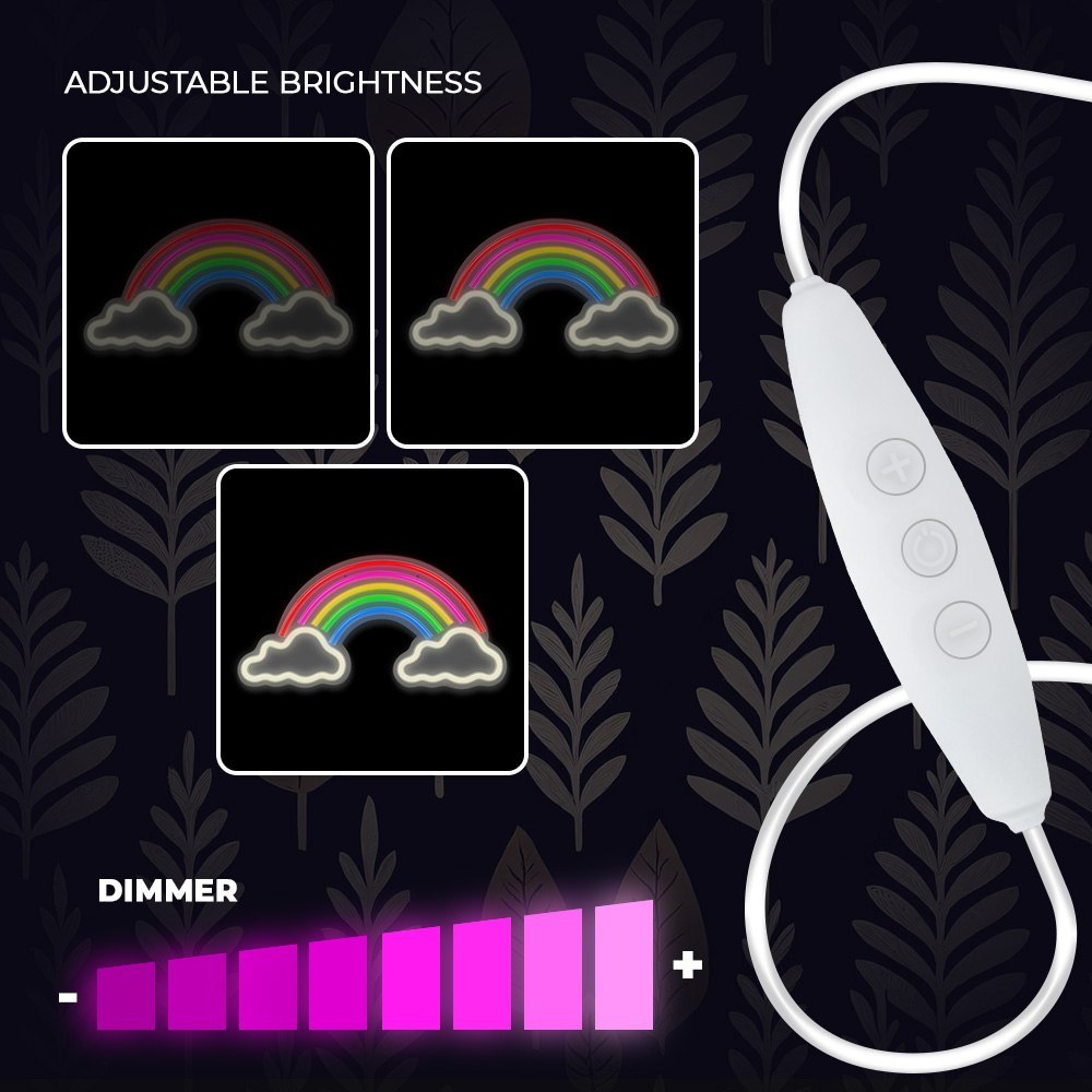 Neon PLEXI LED TĘCZA W CHMURACH multikolor FPNE32 Forever Light